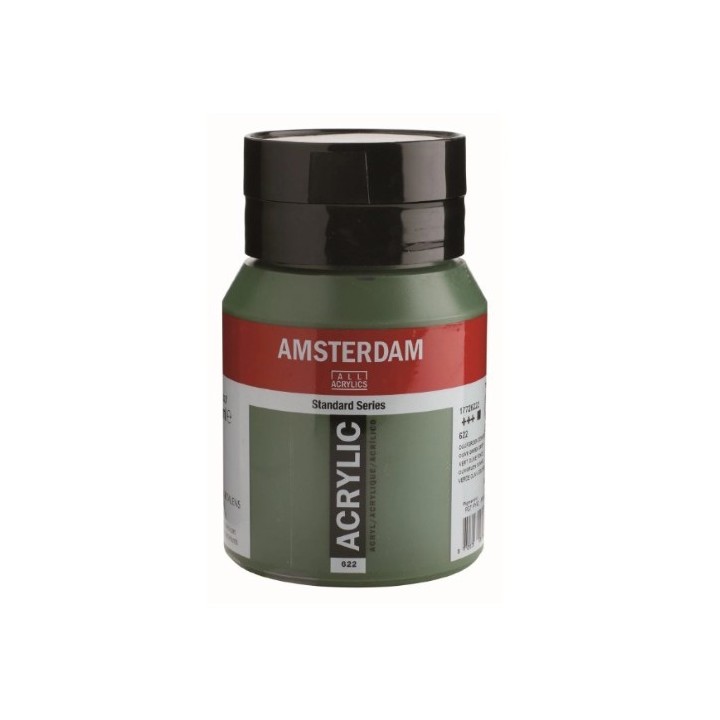 Amsterdam Acrylverf Pot 500ml Olijfgroen Donker 622