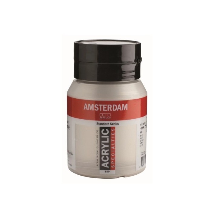 Amsterdam Acrylverf Pot 500ml Zilver 800