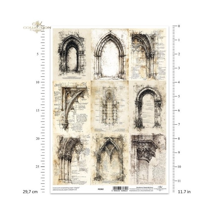 Translucent scrapbookingpapier P0362