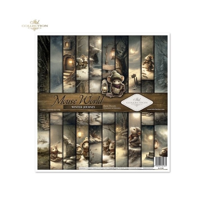 Scrapbookingpapier SLS-099 Muizenwereld - Winterreis