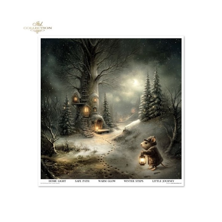 Scrapbookingpapier SLS-099 Muizenwereld - Winterreis