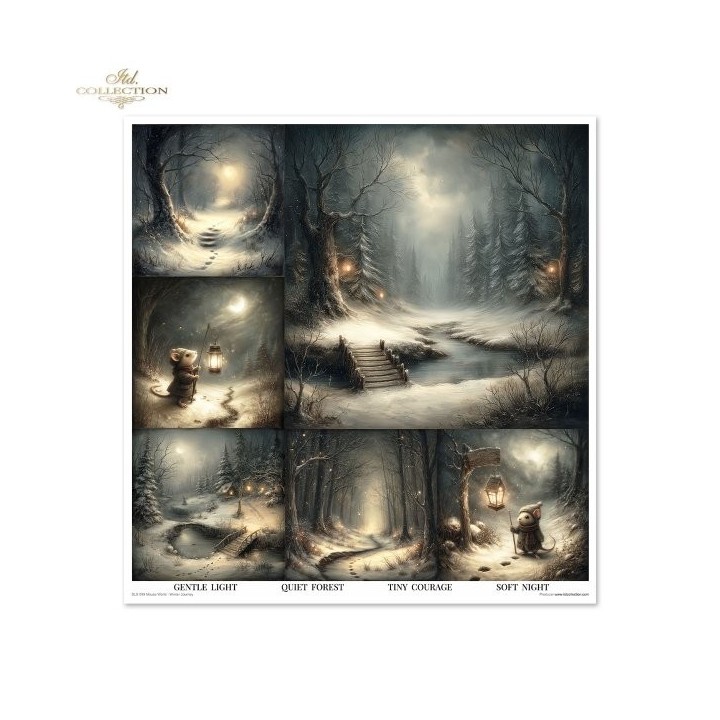 Scrapbookingpapier SLS-099 Muizenwereld - Winterreis