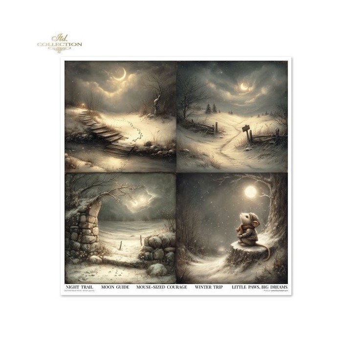 Scrapbookingpapier SLS-099 Muizenwereld - Winterreis