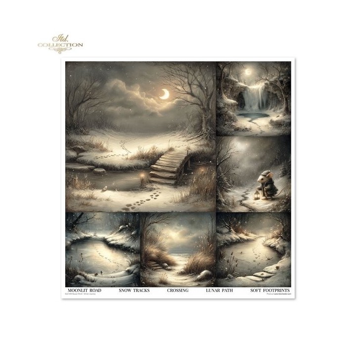 Scrapbookingpapier SLS-099 Muizenwereld - Winterreis
