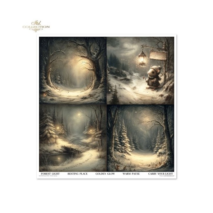 Scrapbookingpapier SLS-099 Muizenwereld - Winterreis