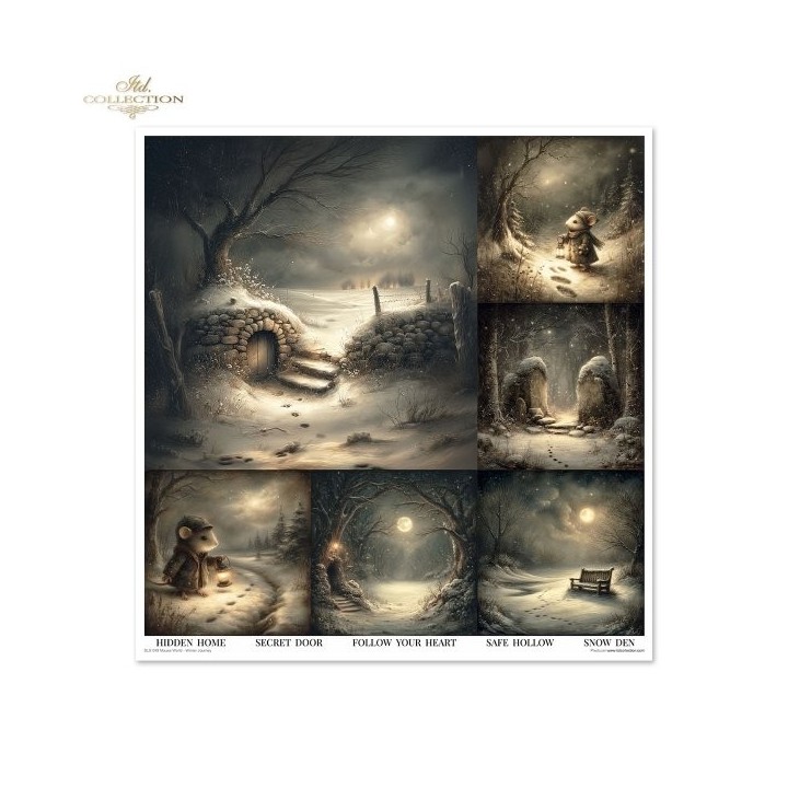Scrapbookingpapier SLS-099 Muizenwereld - Winterreis