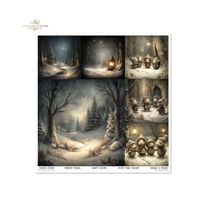 Scrapbookingpapier SLS-099 Muizenwereld - Winterreis