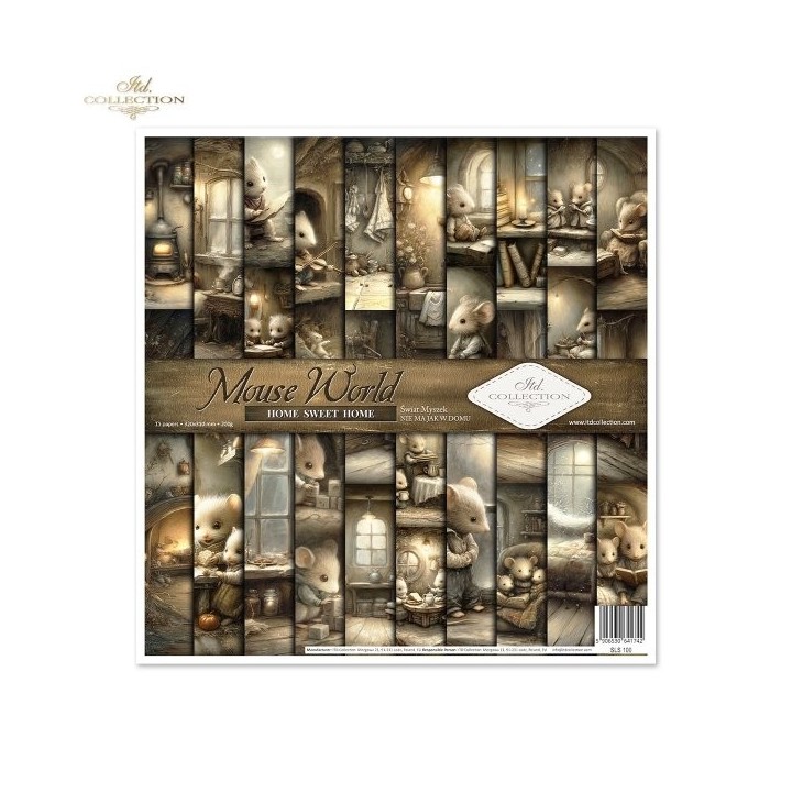 Scrapbookingpapier SLS-100 Muizenwereld - Home Sweet Home