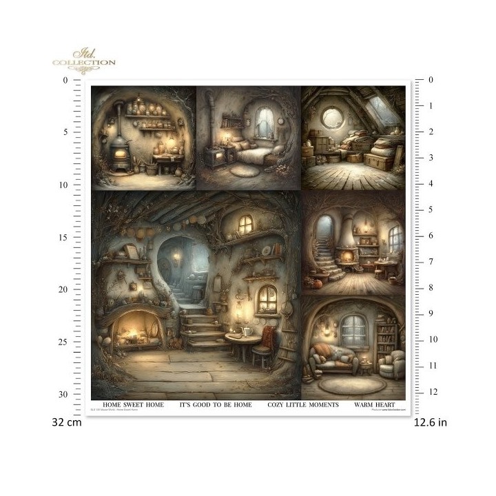 Scrapbookingpapier SLS-100 Muizenwereld - Home Sweet Home