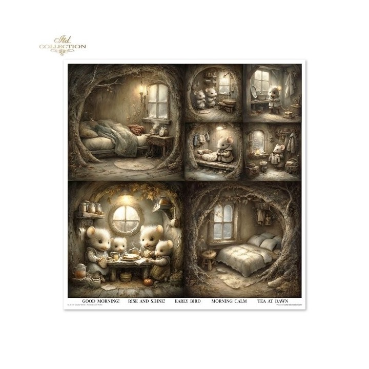 Scrapbookingpapier SLS-100 Muizenwereld - Home Sweet Home