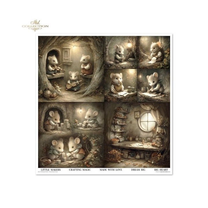Scrapbookingpapier SLS-100 Muizenwereld - Home Sweet Home