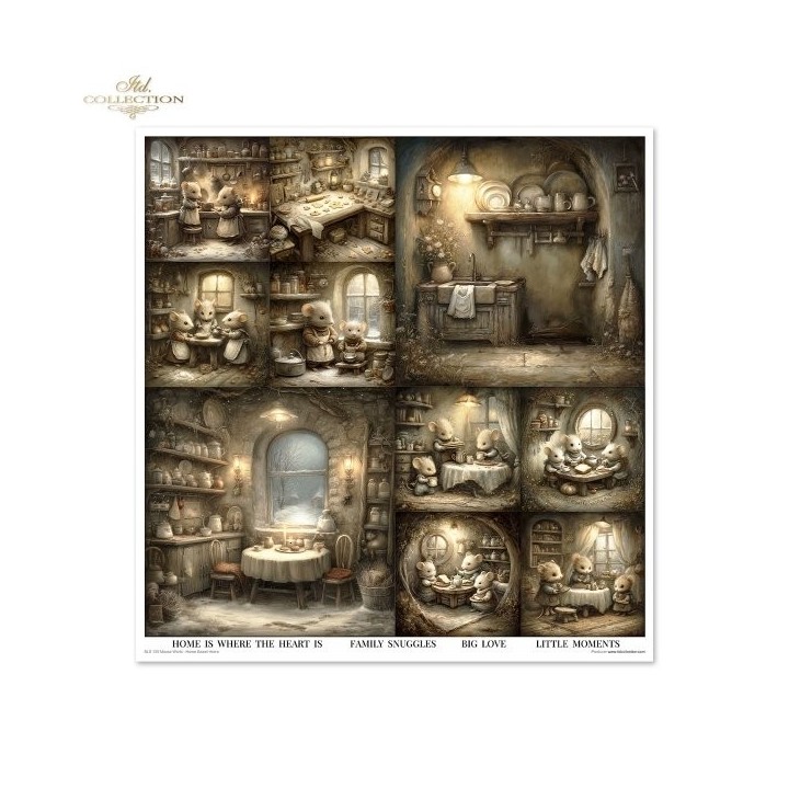 Scrapbookingpapier SLS-100 Muizenwereld - Home Sweet Home