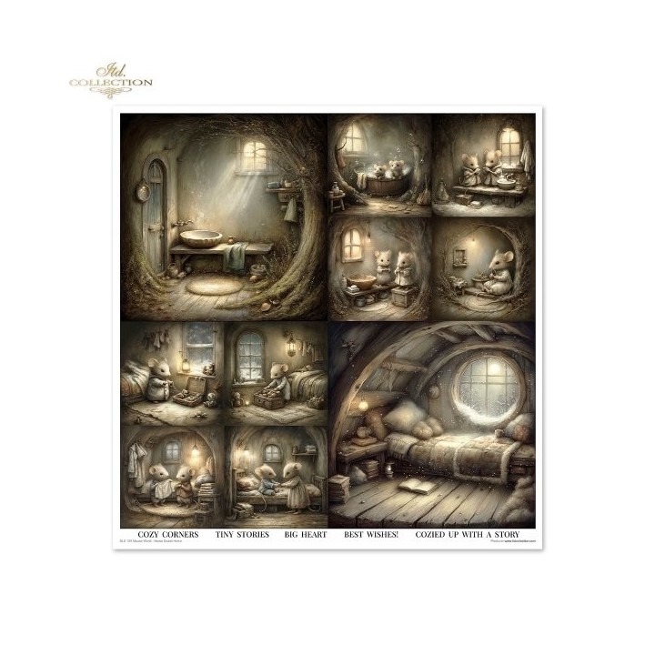 Scrapbookingpapier SLS-100 Muizenwereld - Home Sweet Home