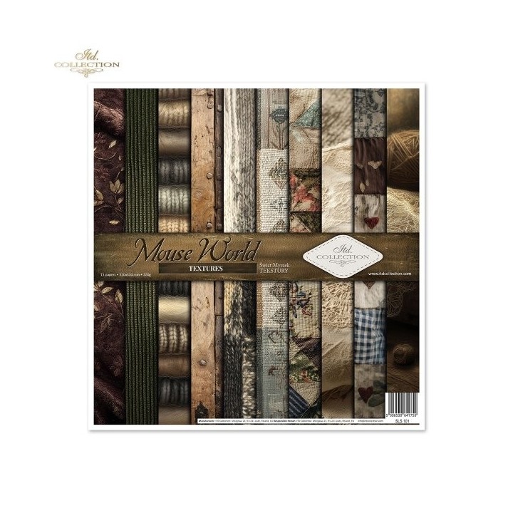Scrapbookingpapier SLS-101 Muizenwereld - Texturen