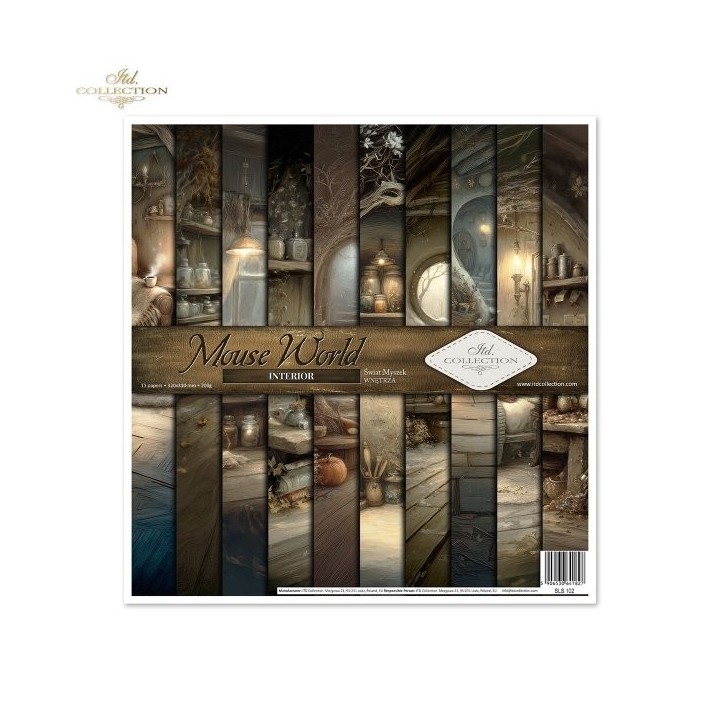 Scrapbookingpapier SLS-102 Muizenwereld - Interieur