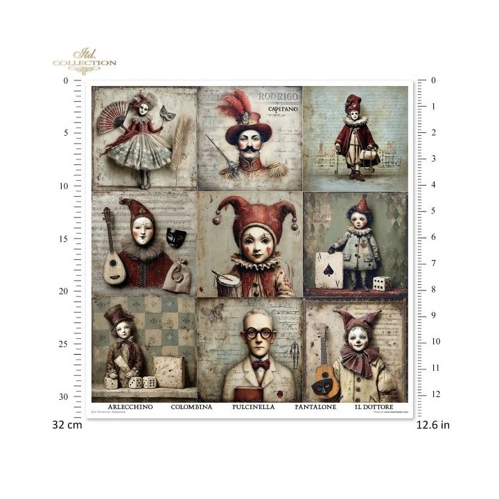 Scrapbookingpapier SLS-103 Carnaval - Maskerade