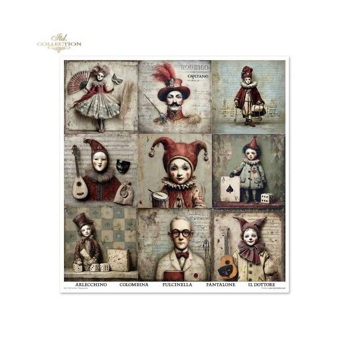 Scrapbookingpapier SLS-103 Carnaval - Maskerade