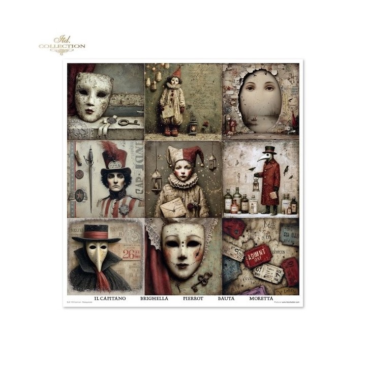 Scrapbookingpapier SLS-103 Carnaval - Maskerade