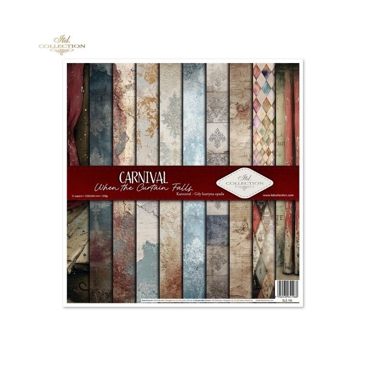 Scrapbookingpapier SLS-104 Carnaval - Wanneer het doek valt
