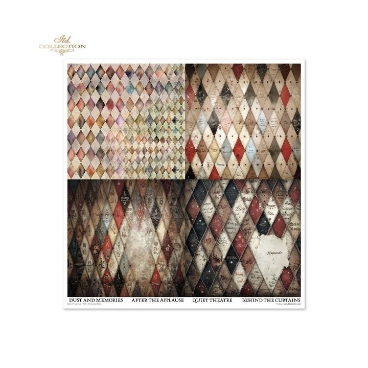 Scrapbookingpapier SLS-104 Carnaval - Wanneer het doek valt