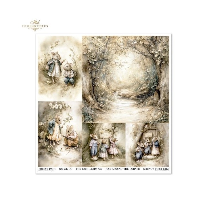 Scrapbookingpapier SLS-105 Muizenwereld - Lentedagen