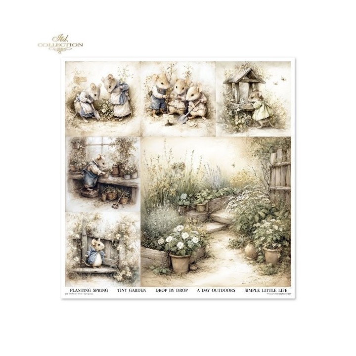 Scrapbookingpapier SLS-105 Muizenwereld - Lentedagen