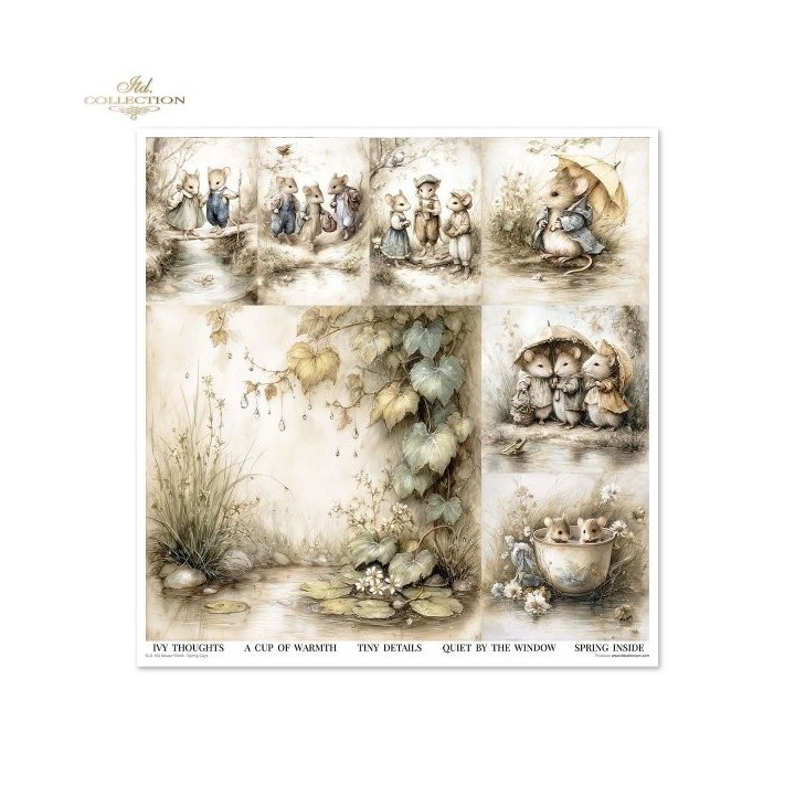 Scrapbookingpapier SLS-105 Muizenwereld - Lentedagen