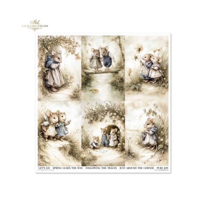 Scrapbookingpapier SLS-105 Muizenwereld - Lentedagen