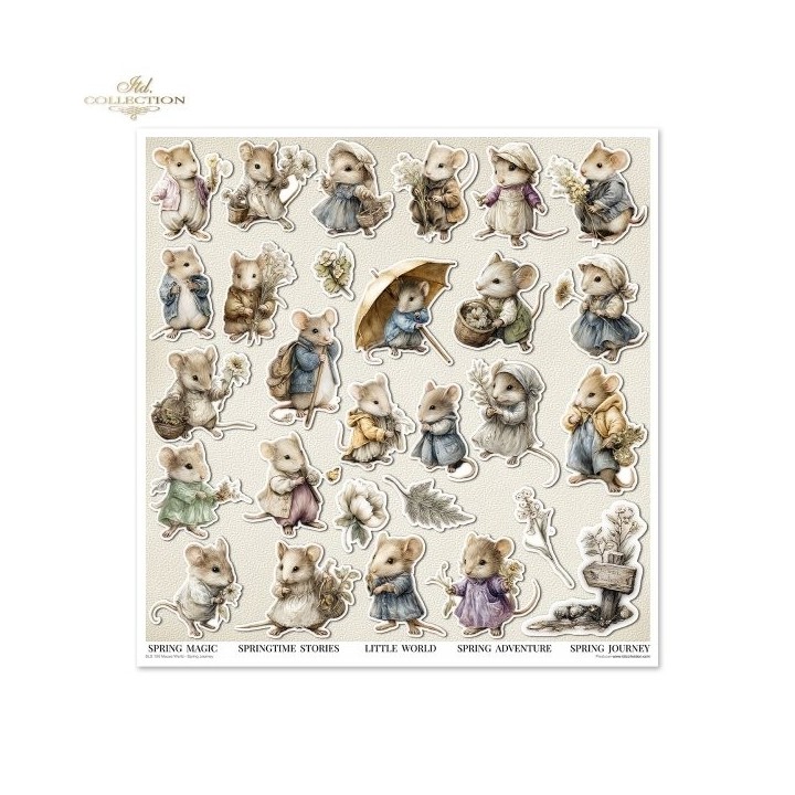 Scrapbookingpapier SLS-106 Muizenwereld - Lentereis