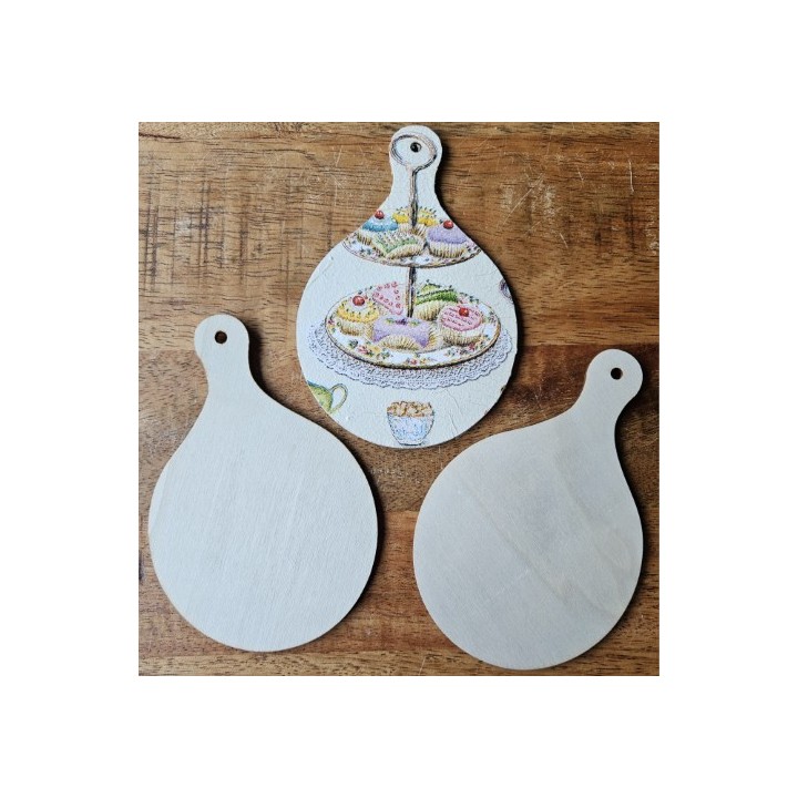 Plankje rond 12x8cm - 5 stuks