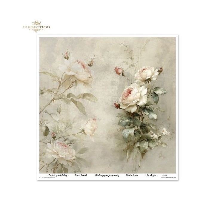 Scrapbookingpapier SLS-108 Geschreven in Bloemen deel 1