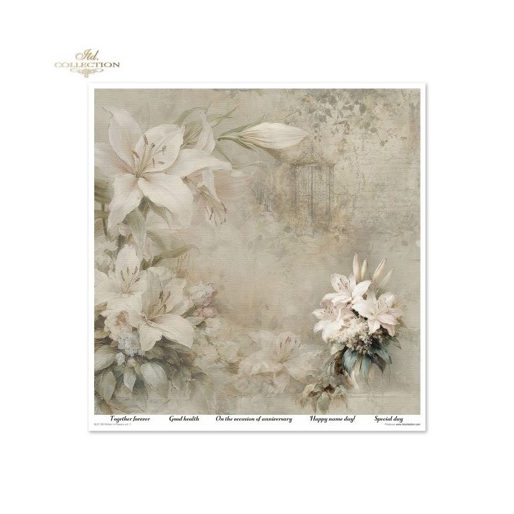 Scrapbookingpapier SLS-108 Geschreven in Bloemen deel 1