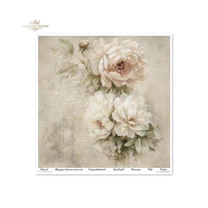 Scrapbookingpapier SLS-108 Geschreven in Bloemen deel 1