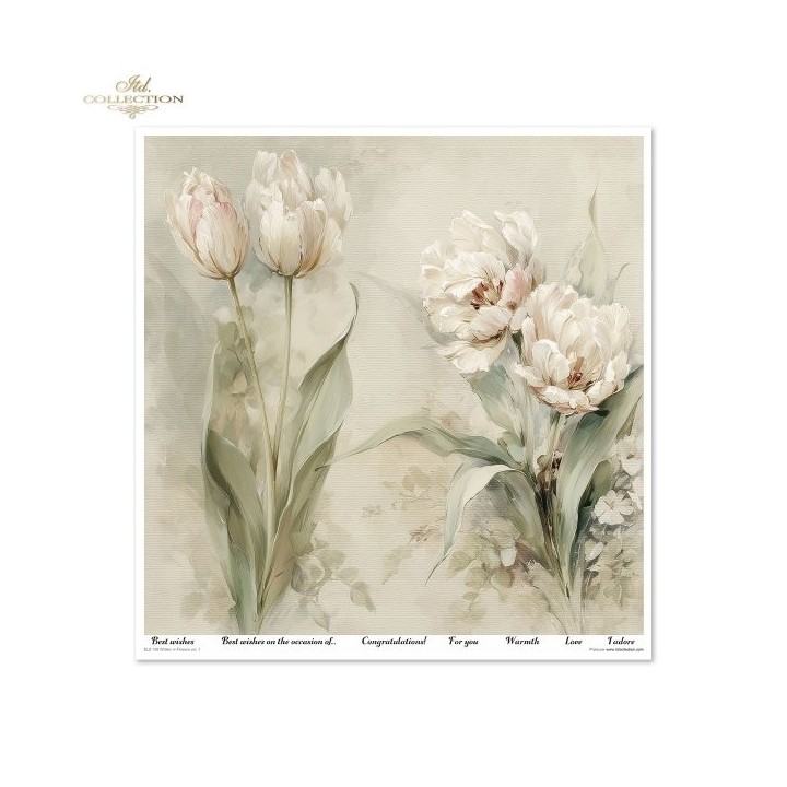 Scrapbookingpapier SLS-108 Geschreven in Bloemen deel 1