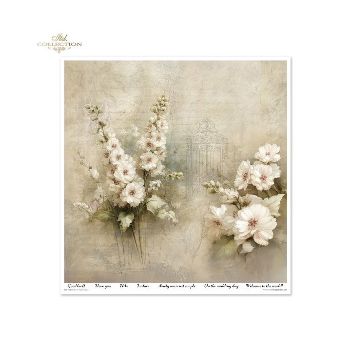 Scrapbookingpapier SLS-108 Geschreven in Bloemen deel 1