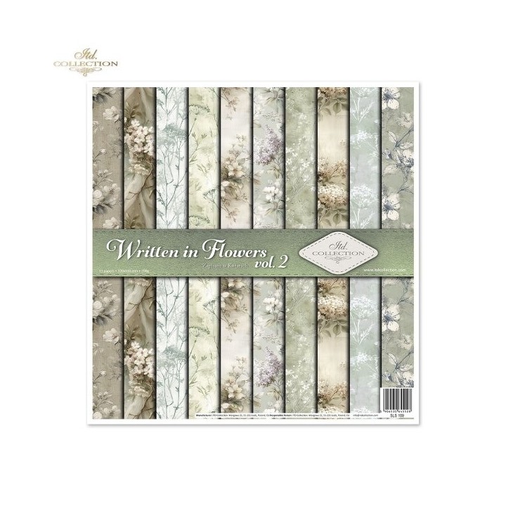 Scrapbookingpapier SLS-109 Geschreven in Bloemen deel 2