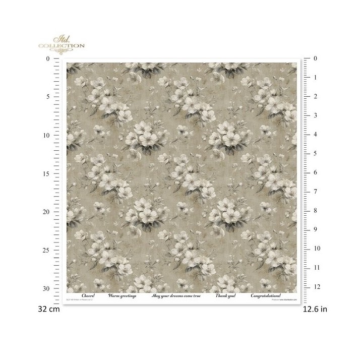 Scrapbookingpapier SLS-109 Geschreven in Bloemen deel 2