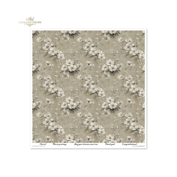 Scrapbookingpapier SLS-109 Geschreven in Bloemen deel 2
