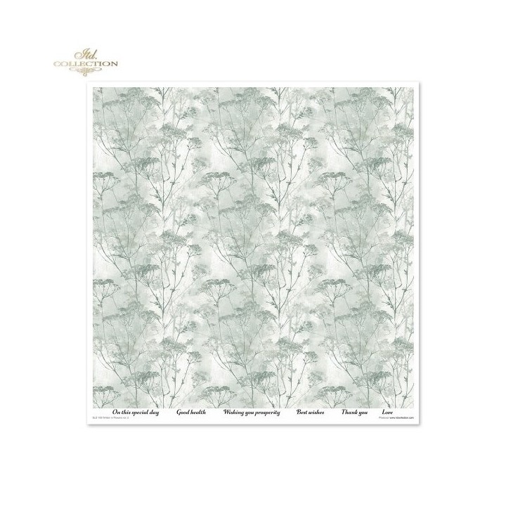 Scrapbookingpapier SLS-109 Geschreven in Bloemen deel 2