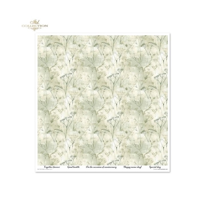 Scrapbookingpapier SLS-109 Geschreven in Bloemen deel 2