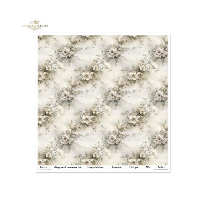 Scrapbookingpapier SLS-109 Geschreven in Bloemen deel 2