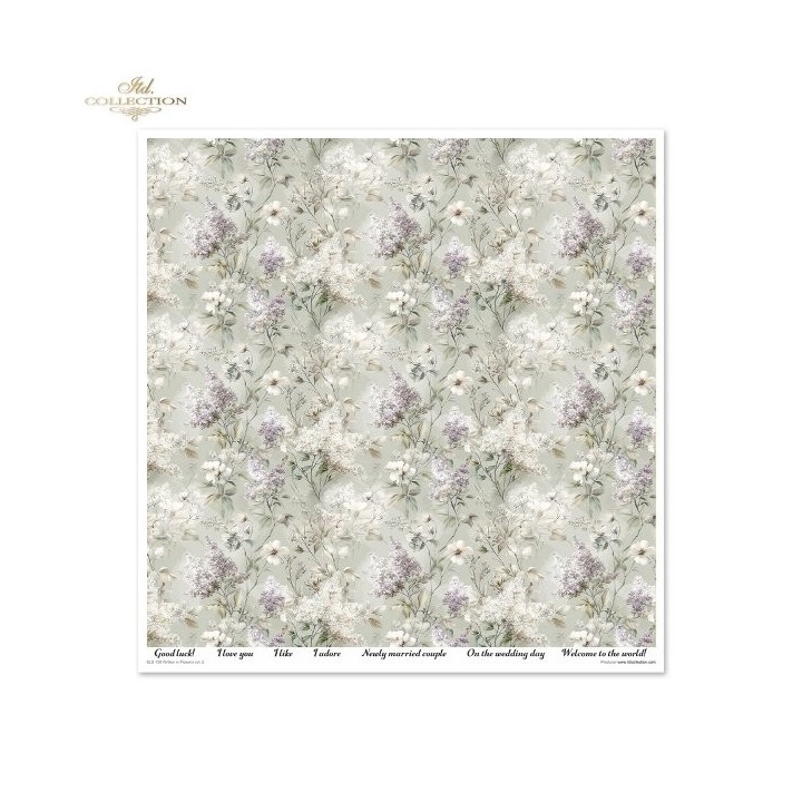 Scrapbookingpapier SLS-109 Geschreven in Bloemen deel 2