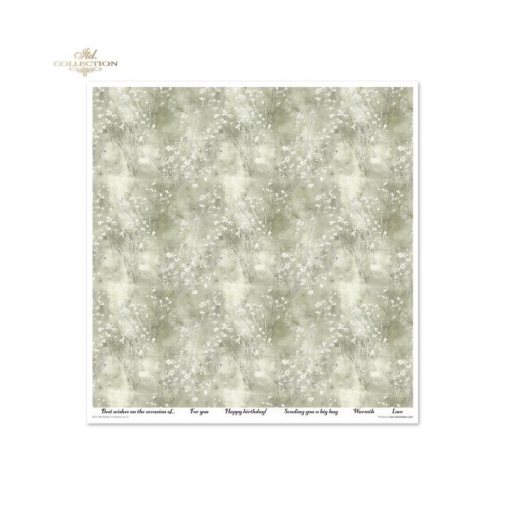 Scrapbookingpapier SLS-109 Geschreven in Bloemen deel 2
