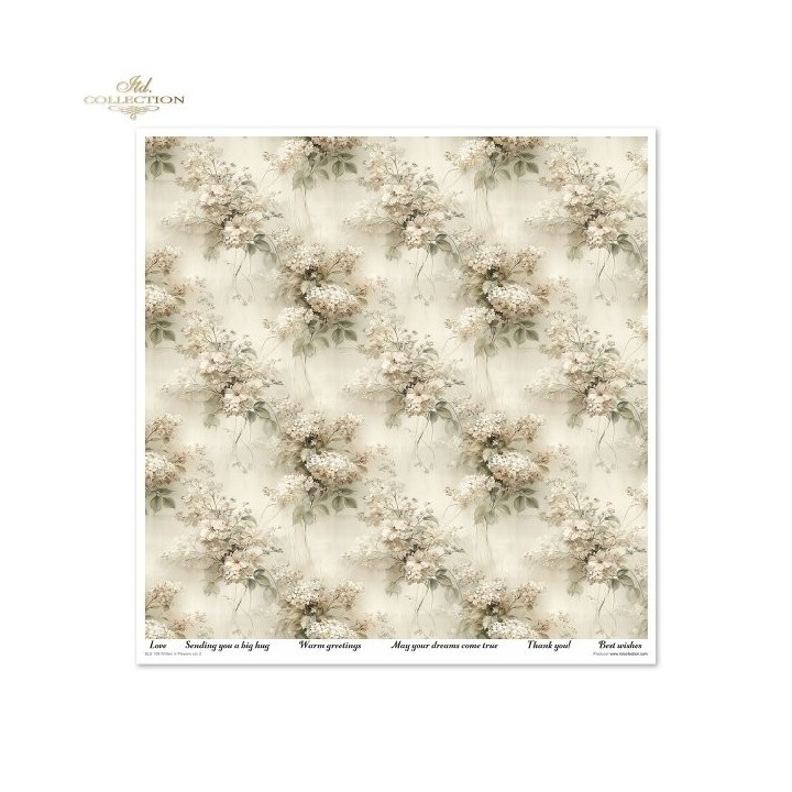 Scrapbookingpapier SLS-109 Geschreven in Bloemen deel 2