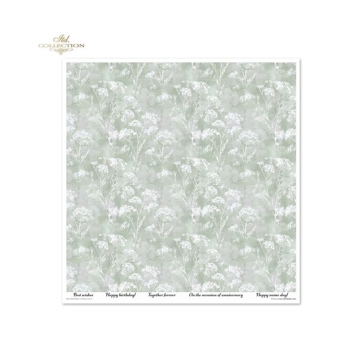 Scrapbookingpapier SLS-109 Geschreven in Bloemen deel 2