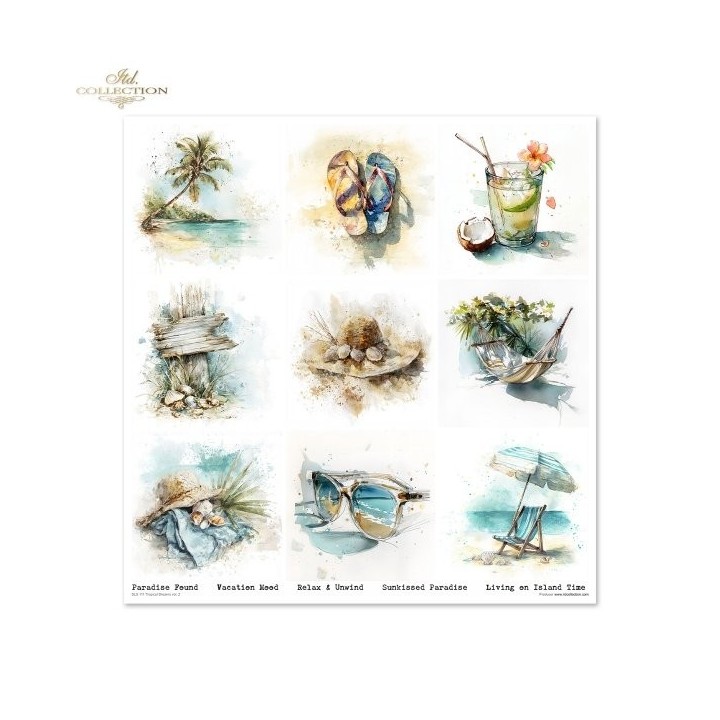 Scrapbookingpapier SLS-111 Tropical Dreams deel 2