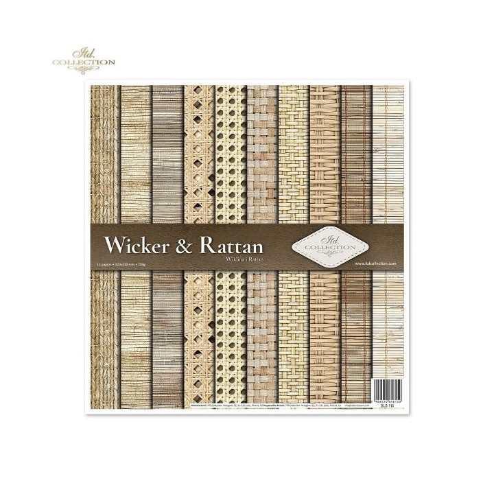 Scrapbookingpapier SLS-110 Riet & Rotan