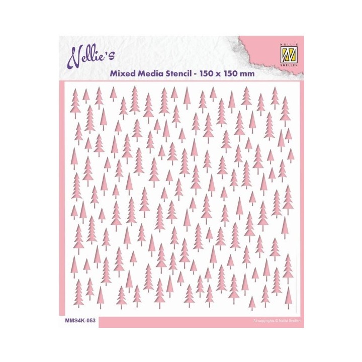 NC Sjabloon Trees 15cmx15cm