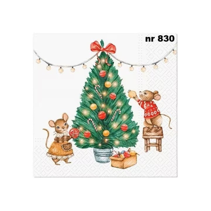 Tiny christmas servet 33x33cm