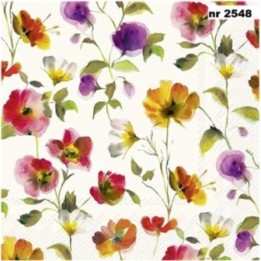 Flowers of summer servet 33x33cm